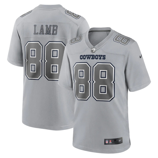 mens nike ceedee lamb gray dallas cowboys atmosphere fashion game jersey